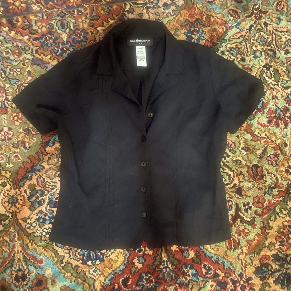Black button up top